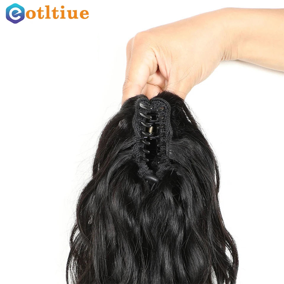Human hair body wave drawstring ponytail extension in 8-26 inch lengths by HSF Marketplace