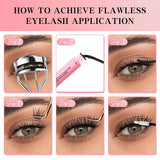 HSF Marketplace eyelash glue kit with adhesive, remover, and tweezers for false eyelashes application and removal at home