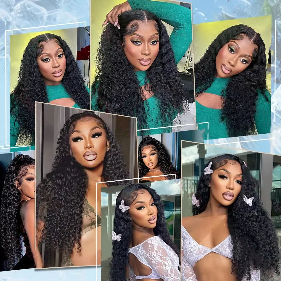 Raw Burmese Deep Wave Human Hair Bundles With Closure Invisible Melt Skin 4x4 5x5 13x4 HD Lace 3 4 Bundles Curly Weave With Frontal