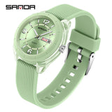 SANDA Quartz Watch for Women Waterproof Auto Date Week Elegant Luxury Ladies Wristwatch Waterproof Analog Women's Watches