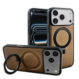 Genuine leather foldable bracket case for iPhone 18 Pro Max by HSF Marketplace