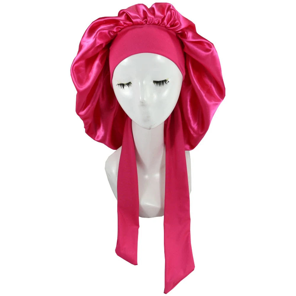 Satin sleep cap for hair care by HSF Marketplace, soft stylish nightwear bonnet for protecting hair while sleeping