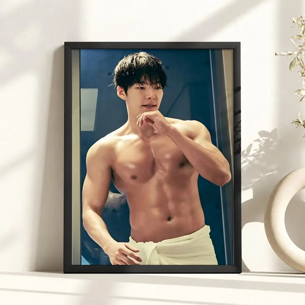 Kim WooBin celebrity portrait style poster for home decor, K-Culture merch by HSF Marketplace
