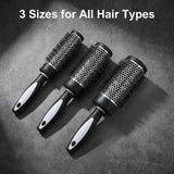 Thermal Round Hair Brush Set Anti-slip Handle Nylon Bristle Salon Hairdressing Curle Roller Comb Blow Drying Volume Styling Tool