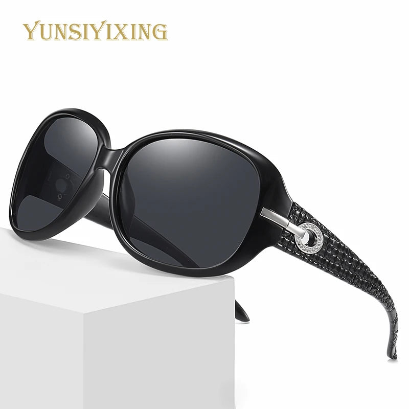 YSYX polarized women's sunglasses with classic big frame and vintage designer style, HSF Marketplace brand