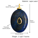 Jewelry charm pendant with jade, amethyst, amazonite, water grass, and lapis lazuli stones on 18K gold plating for necklace craft.