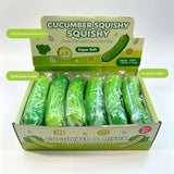Hot Selling PU Slow Rising Squishy Toy, Realistic Cucumber Fruit Squeeze Stress Relief Decompression Fidget Toy Prop Model