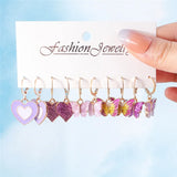 Cute donut earring set, 10pcs resin dangle jewelry in assorted colorful donut designs