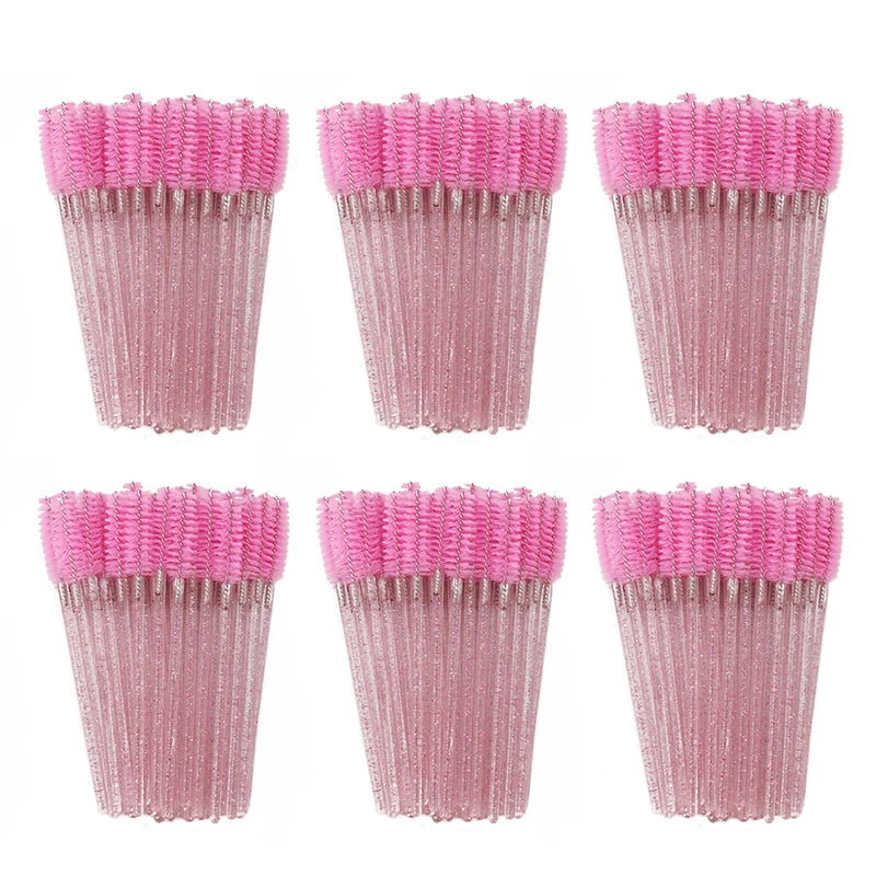 50-piece eyelash brush set for false eyelash extensions and makeup by HSF Marketplace