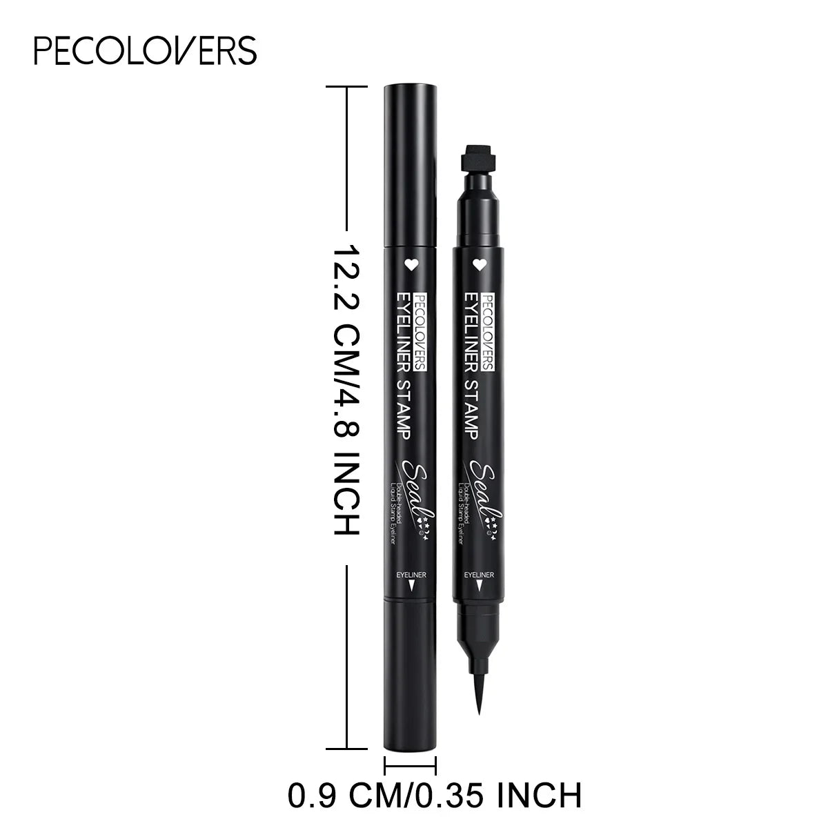 HSF Marketplace 7-piece waterproof liquid eyeliner set with moon, star, and heart-shaped tattoo stamps for quick-dry eye makeup.