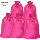 1/5pcs Satin Bags for Packaging Hair Extensions, Bundles, Wigs Soft Silk Pouches With Drawstring for Hair Tools Storage Bags