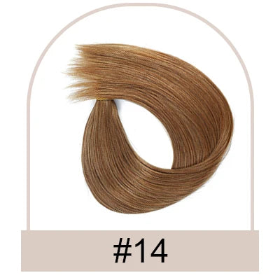 Straight clip-in ponytail human hair extensions, 100g wrap-around ponytail for women in natural hair color
