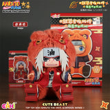 TOPTOY EAKI Naruto sit-in party blind box figure featuring Jiraiya, Orochimaru, and Tsunade collectible characters