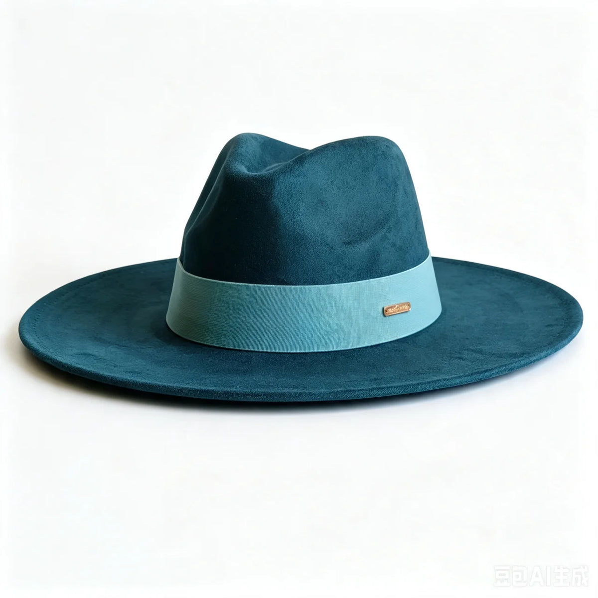 Women's wide brim suede fedora hat in autumn winter style, HSF Marketplace classic felt church hat