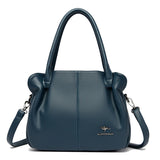 Luxury HSF Marketplace women's leather handbag with large capacity, casual shoulder tote bag, soft leather, stylish purse for women.