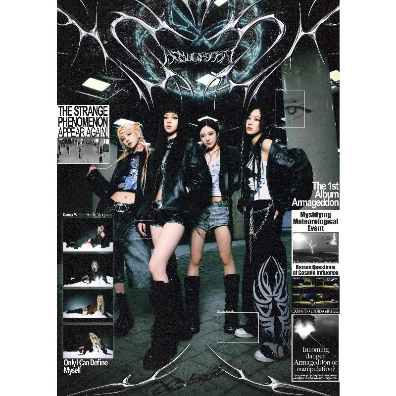 A-Aespa Whiplash aesthetic poster, HD canvas wall art featuring K-culture design by HSF Marketplace