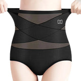 High waist postpartum body shaper shapewear panties with seamless cotton fabric and tummy control waistband