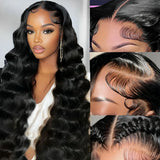 Body Wave Human Hair Wigs 13x6 Hd Lace Frontal Wigs 220 Density 40 Inch For Black Women Pre Plucked Loose Wave Lace Frontal Wig