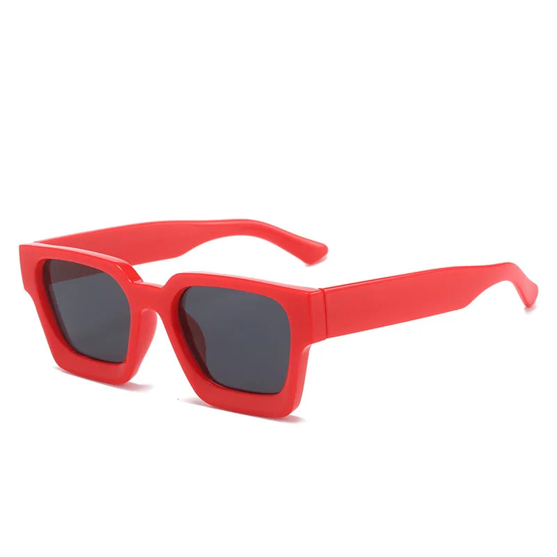 Luxury square women's sunglasses by HSF Marketplace featuring retro green frames and UV400 protection, stylish designer sun shades.