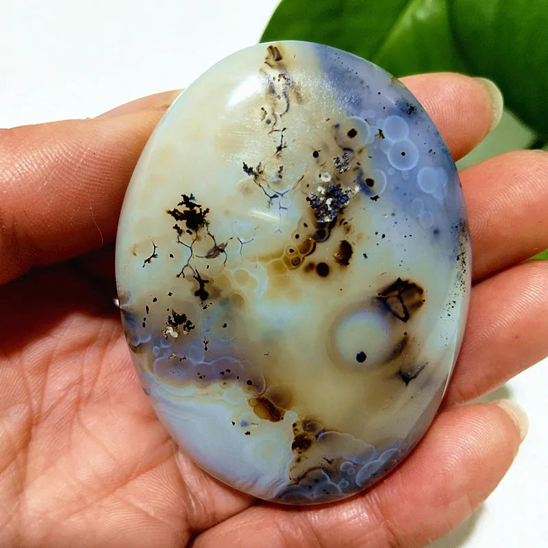 Natural Stone Waterplant Plant Small Tree Agate Palm Stone Meditation Spiritual Yoga Cure Feng Shui Crystal Room Ornament