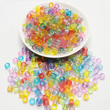 50Pcs 100Pcs Transparent 4mm Big Hole Dreadlock Beads for Jumbo Braids Dreadlock Resin Clear For Hair Accessories Styling Tool