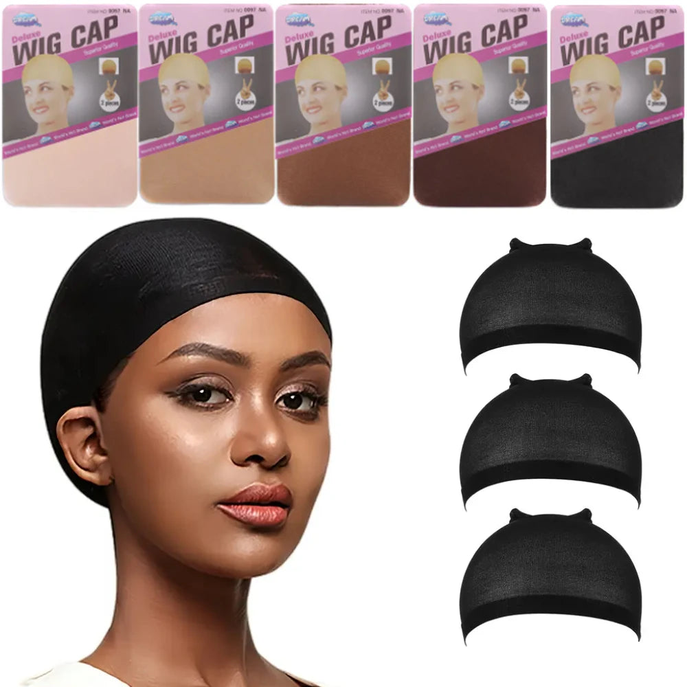 4-pack HSF Marketplace stocking wig caps for Halloween and cosplay hair styling