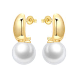 Orstarry S925 sterling silver 18k gold classic knot stud earrings for women, close-up view