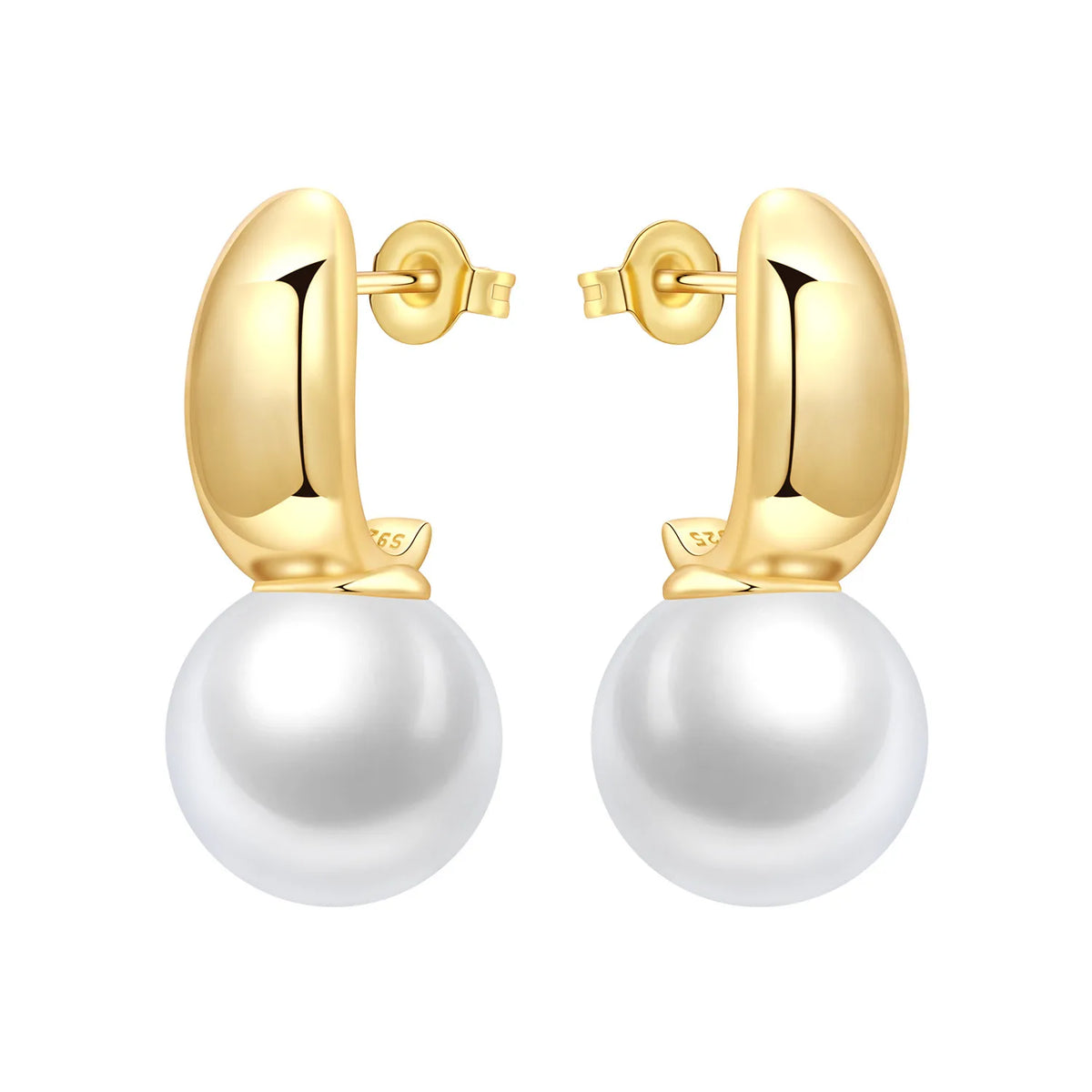 Orstarry S925 sterling silver 18k gold classic knot stud earrings for women, close-up view