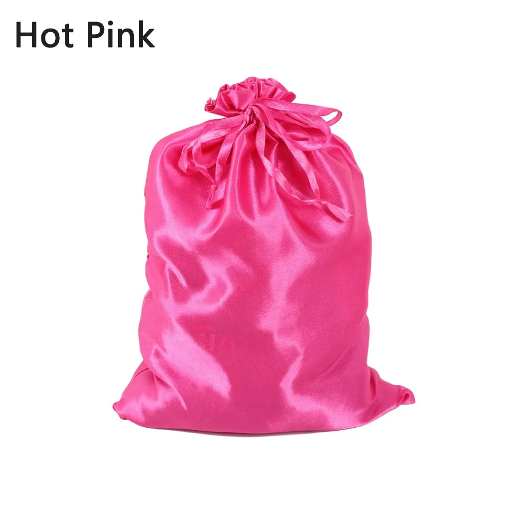 1/5pcs Satin Bags for Packaging Hair Extensions, Bundles, Wigs Soft Silk Pouches With Drawstring for Hair Tools Storage Bags