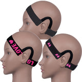 Comfortable Lace Melt Wig Band with Ear Hanger - Adjustable Wrap for Scarf, Black Lace Edge Band for Wigs, Stylish Headband