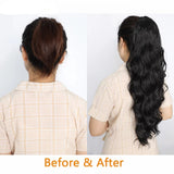 Body wave drawstring ponytail, unprocessed 15A Brazilian Remy human hair, natural black, HSF Marketplace