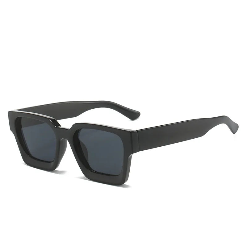 Luxury square sunglasses for women and men with green retro design, UV400 protection, by HSF Marketplace.