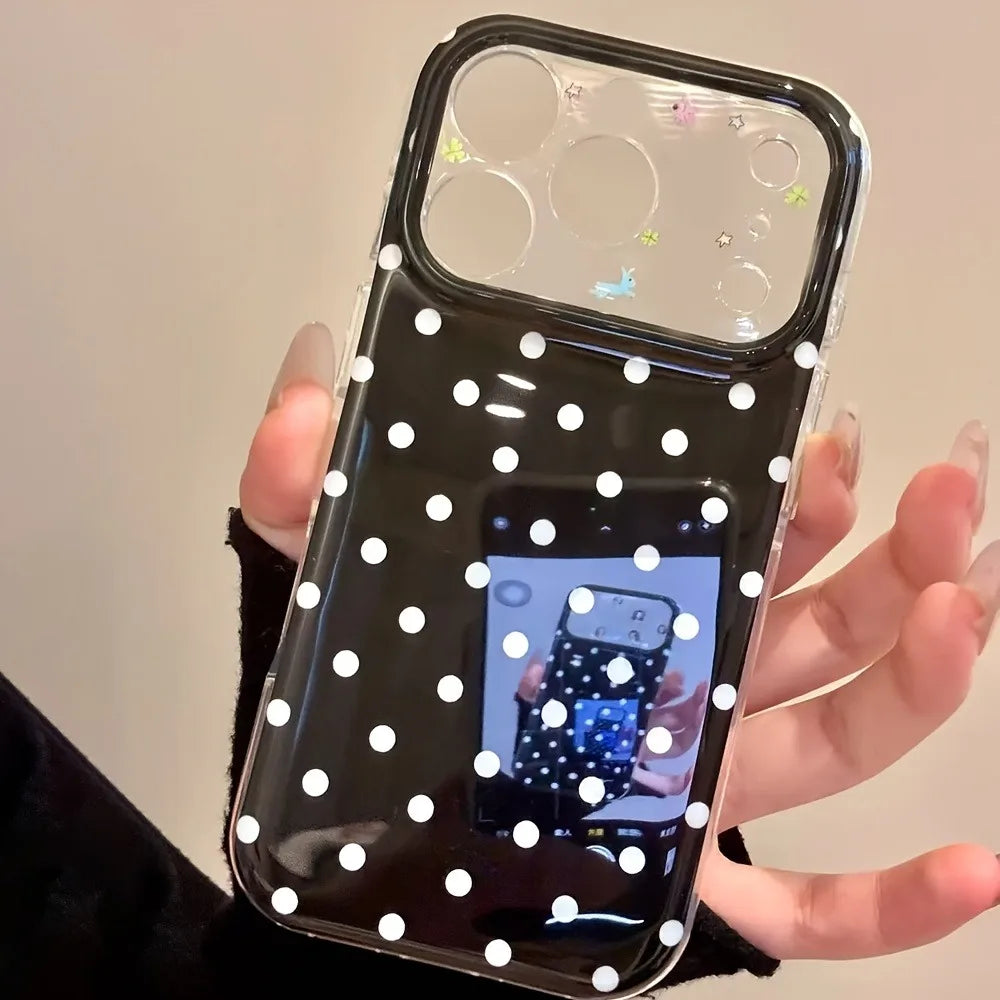Minimalist polka dot shockproof phone case for iPhone Pro Max by HSF Marketplace