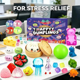 Dumpling Squishy Advent Calendar 2026 by HSF Marketplace with 24 random squeeze fidget sensory toys