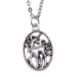 Unicorn pendant necklace in antique silver for women by HSF Marketplace