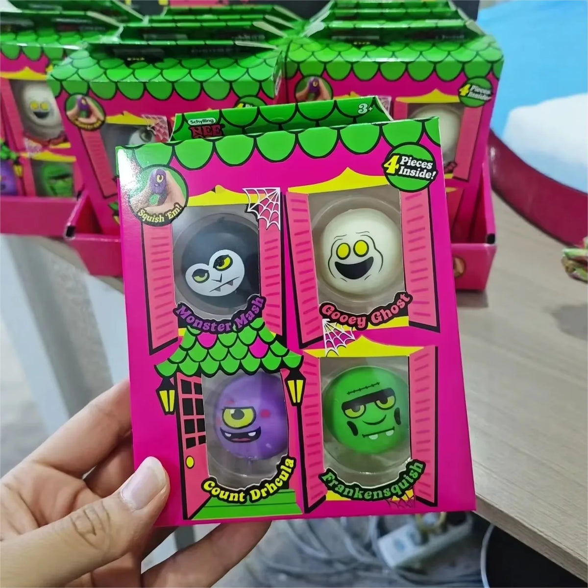 NeeDoh Mini Squishy Fidget Toy 4 Pack by HSF Marketplace in assorted colors for sensory play and stress relief