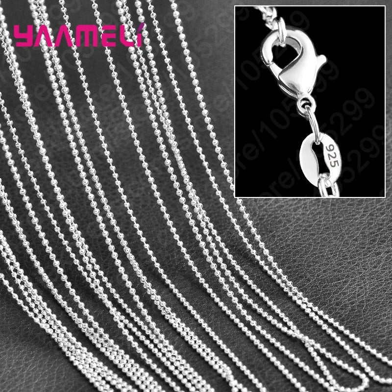 925 sterling silver charm link chain necklace 10-piece jewelry set by HSF Marketplace