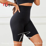 Flarixa high waist seamless shapewear shorts with tummy control and hip lift design in beige