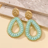 Colorful handmade water drop shape earrings for women by HSF Marketplace