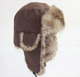 Women's HSF Marketplace faux fur trapper aviator hat with warm earflaps and winter ski cap design