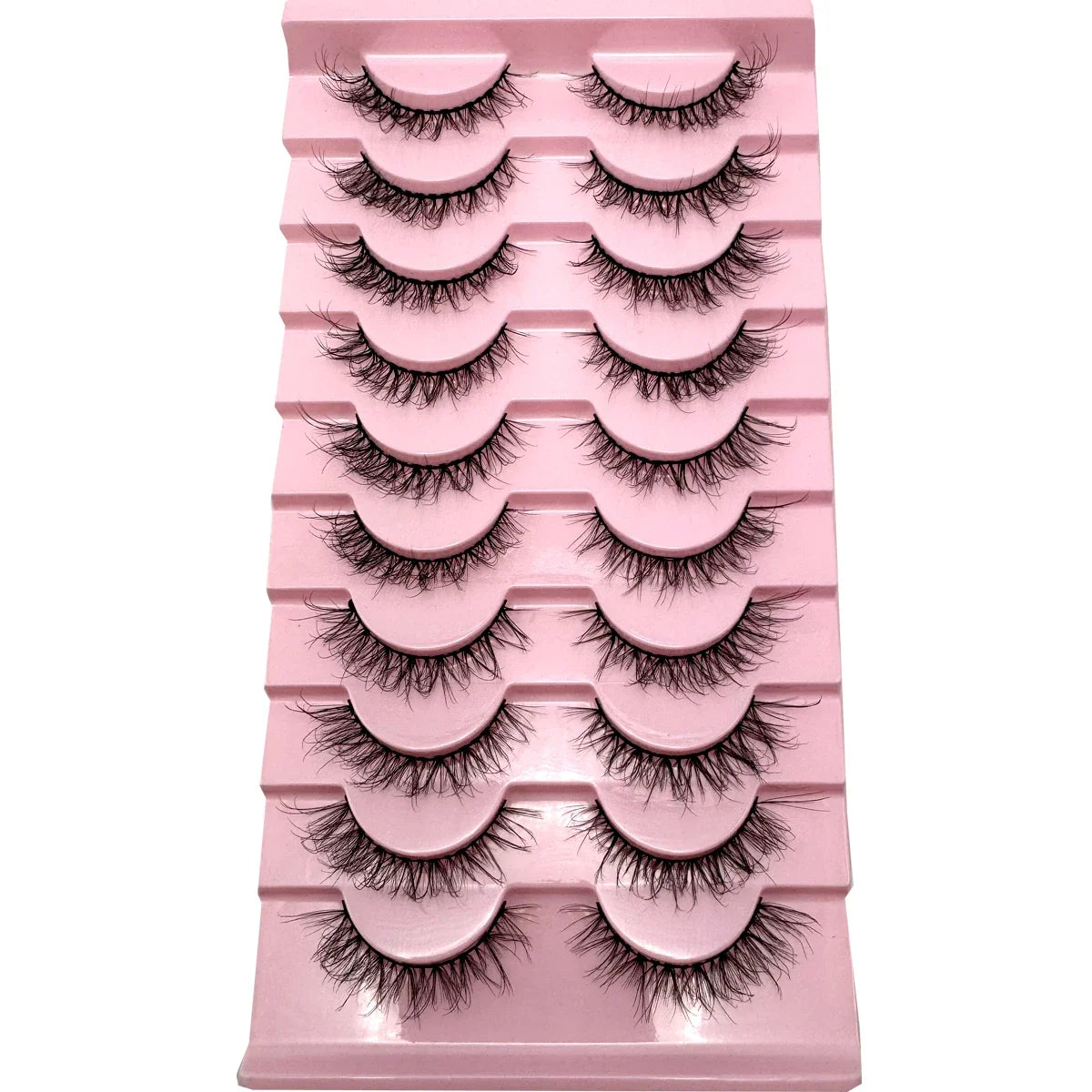 10 pairs of 3D faux mink hair false eyelashes with fluffy, dramatic lash fibers by HSF Marketplace