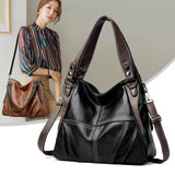 Genuine Soft Leather Handbags for Women Vintage Shoulder Tote Bag Luxury Designer Ladies Large Capacity Purse Bags Sac A Main