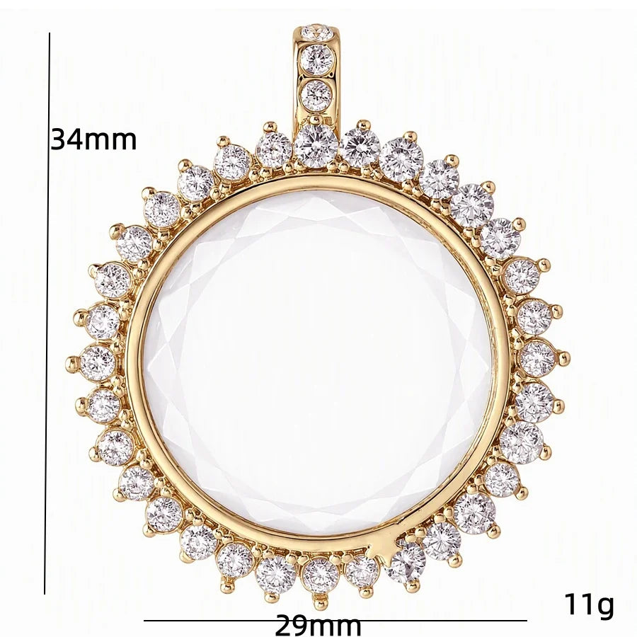 Rhinestone heart glass memory ashes pendant for jewelry making by HSF Marketplace