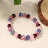 Love Bracelet Multi-color Natural Stone Attracts Good Luck And 8MM Imperial Stone Jewelry, Lapis Lazuli With Beautiful Meaning