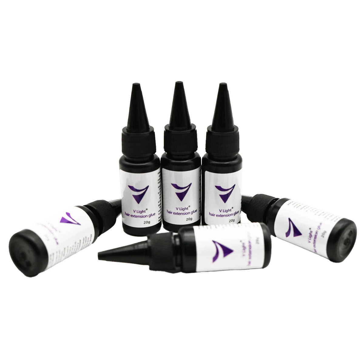Wholesale 1/5/10pcs V-Light Glue 20g for Tape Hair Extension Tool Professional V-Light Technology Glue for Hair Extension Wig