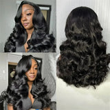 Raw Hair Vietnamese 250 Density 100% Hair Lace Frontal Wig Bouncy Wave Loose Wave Bob Wig Lace Front Hair Synthetic Material Wig