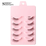 Half Eyelashes False Lashes 10-5 Pairs Cat Eye Eyelashes Eyelash Extension 3D Mink Half Lash Natural Makeup Faux Cils Maquiagem