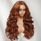 Body wave auburn copper brown drawstring human hair wig for beginners by HSF Marketplace