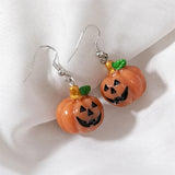 1pair Halloween Pumpkin Dangle Earrings Jewelry for Women Girls Resin Pumpkin Drop Earrings Jewelry Gifts