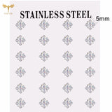 12 pairs white crystal stud earrings set, round and square zircon designs with golden stainless steel settings